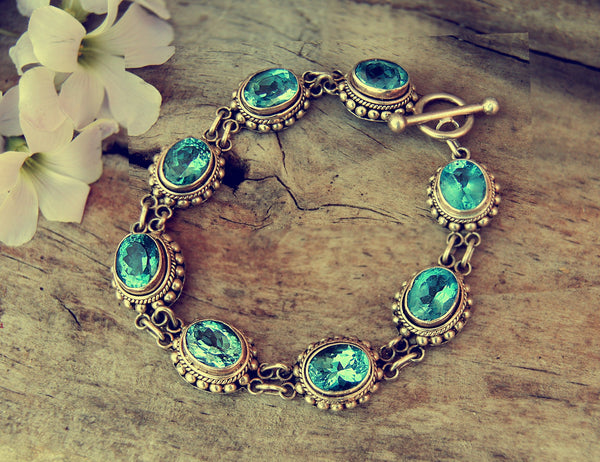 Pacific Opal Swarovski Bracelet, Vintage Tennis Bracelet